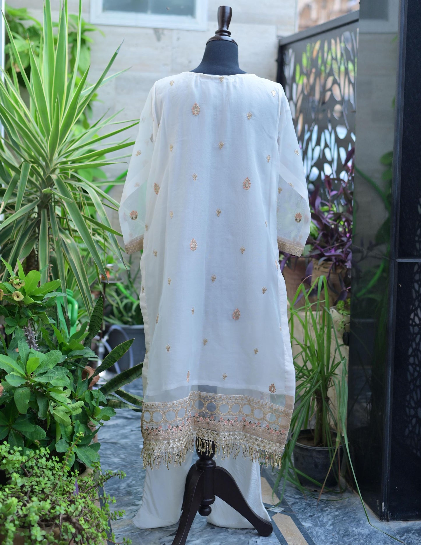 Pakistani Indian 3 pc Stitched Salwar Kameez /wedding Formal Fancy Eastern Wear