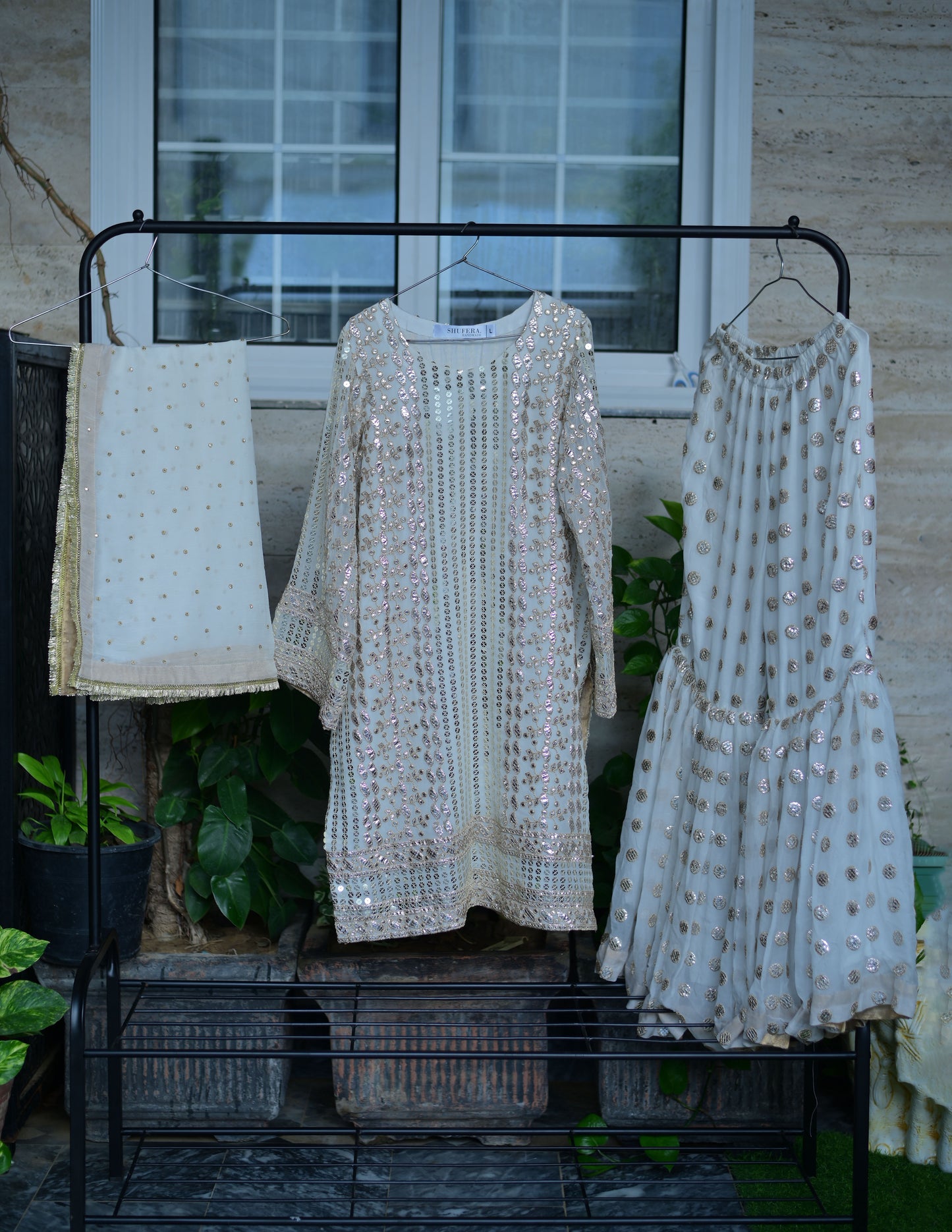 3 PIECE STITCHED GARARA SUIT