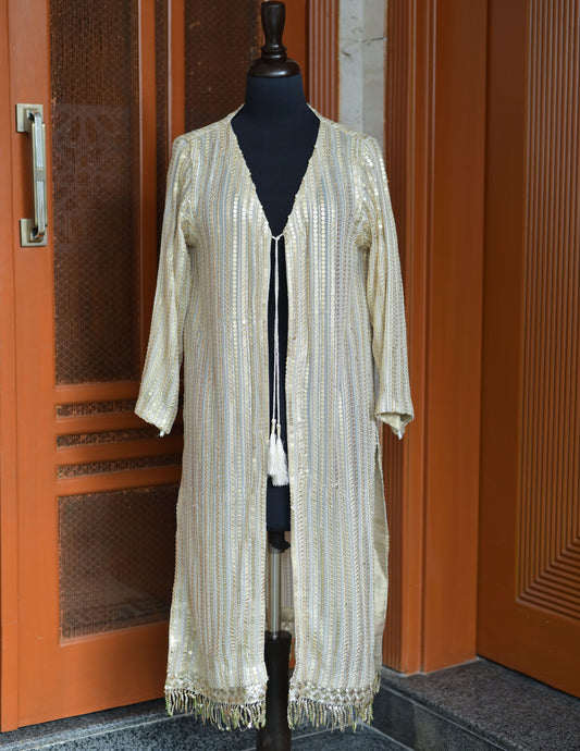 CHAMPAGNE GOLD SEQINNED SHRUG