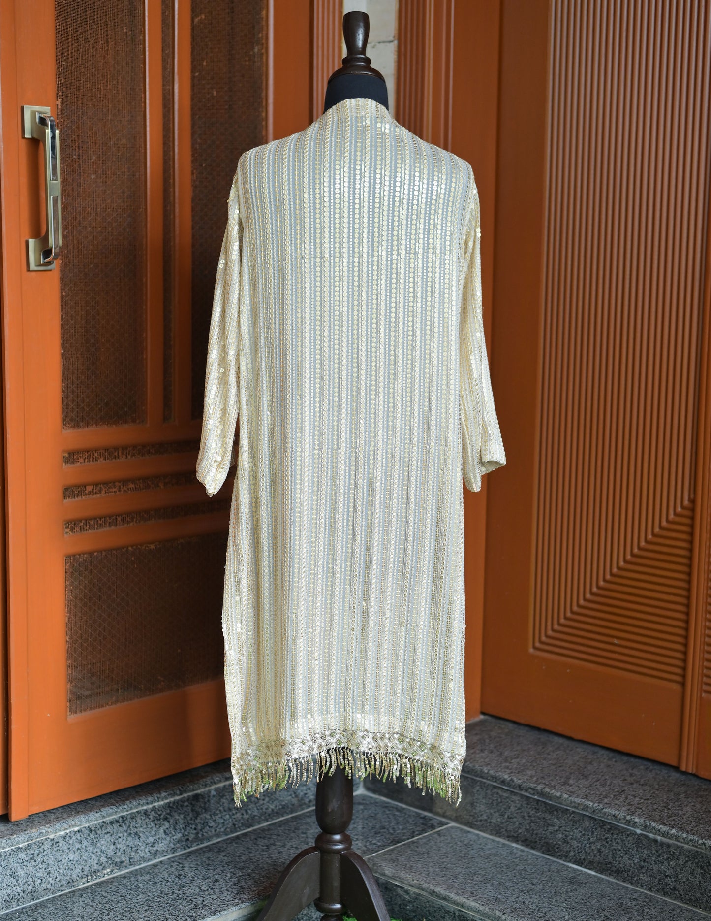 CHAMPAGNE GOLD SEQINNED SHRUG