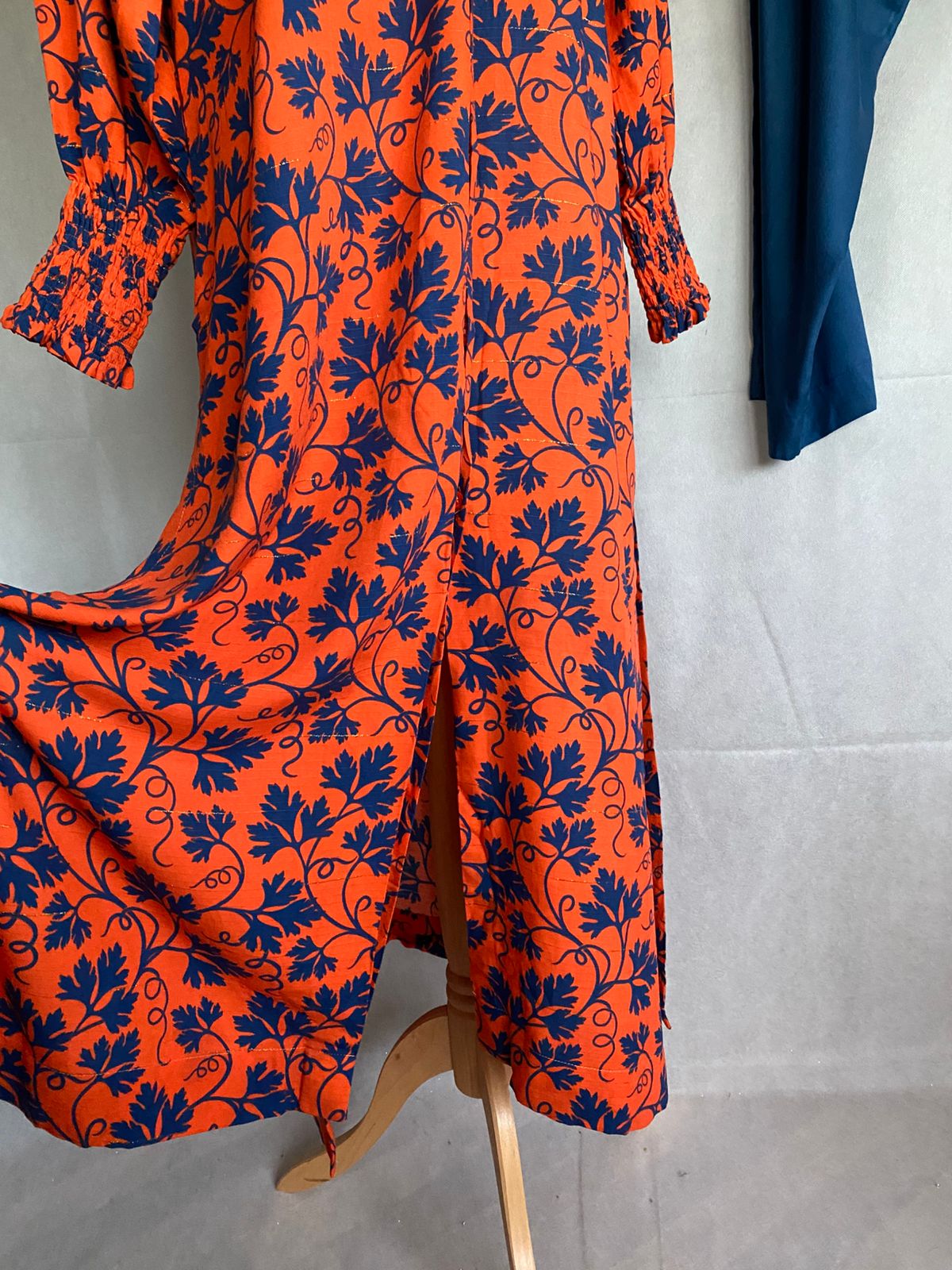 LONG FLORAL DRESS SHIRT WITH TROUSER BOTTOMS