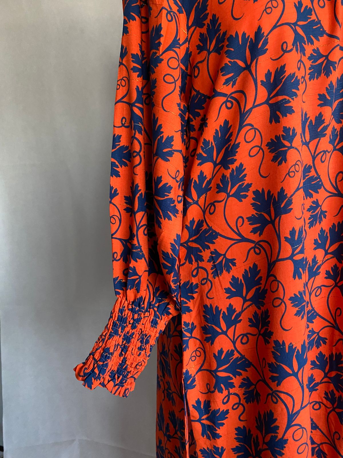 LONG FLORAL DRESS SHIRT WITH TROUSER BOTTOMS