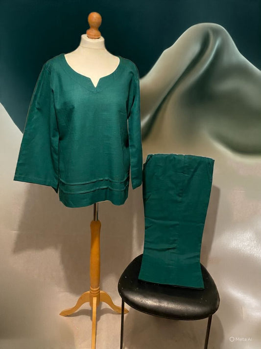 2 PC SOLID COLOUR CO-ORD SET