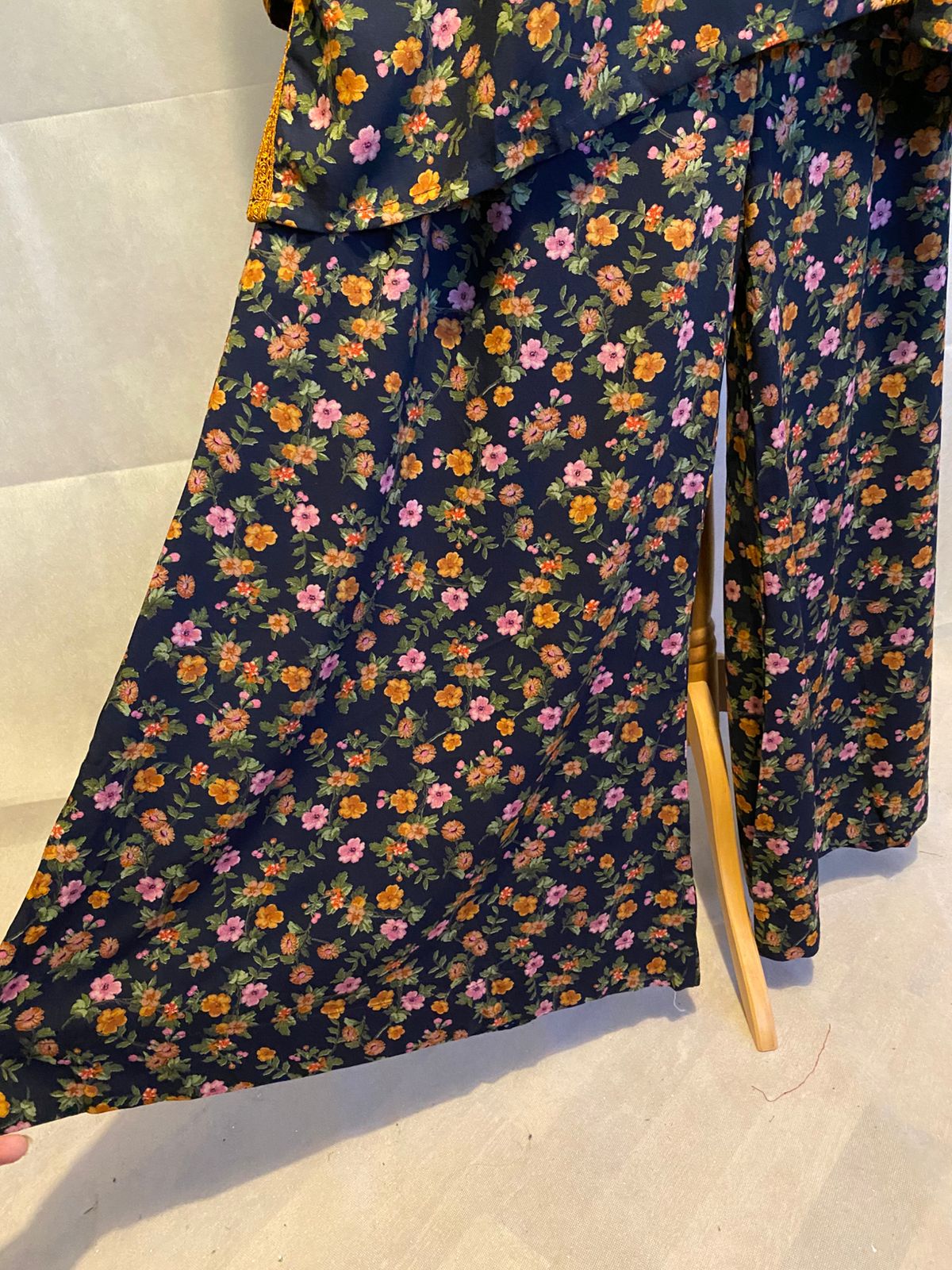 TRADITIONAL LOOKING FLORAL KURTA WITH MATCHING BOTTOMS.